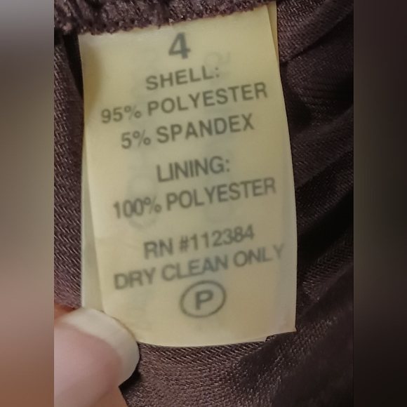 2008-10 CALVIN KLEIN Chocolate Faux Wrap Dress,  Sz 4 NWT - Picture 14 of 14